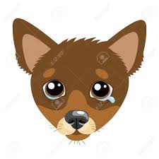 Sad Dog Face Emoticon Vector Icon Vector Head Cute Sad Face Royalty Free Cliparts Vectors And Stock Illustration Image 116782888