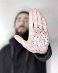 They look good in both black and white or in color. Palm Tattoo