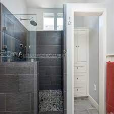 Browse 99 dark gray tile shower on houzz whether you want inspiration for planning dark gray tile shower or are building designer dark gray tile shower from scratch, houzz has 99 pictures from the best designers, decorators, and architects in the country, including tbh sterling inc. Bathrooms Showers Pebble Tile Shop