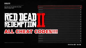 Red dead redemption 2 cheats let you do a wide range of things in the american frontier. All Red Dead Redemption 2 Cheat Codes All 27 Cheat Codes Guide Youtube