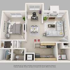 1 Bedroom Apartment Floor Plans 3d Apartment Floor Plans Apartment Layout Apartment Floor Plan