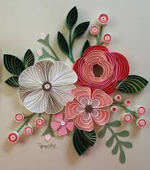 Pink Flower Bouquet Quilled Home Decor In 2020 Paper Quilling Designs Quilling Designs Quilling Patterns