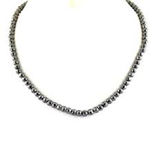 Wear This 7mm Black Diamond Faceted Beads Necklace Which Is Worn By Famous Celebrity Derek Jeter Would Make Faceted Bead Necklace Beaded Necklace Faceted Bead