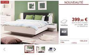 lit firmin avec leds chevets et sommier pas cher lit 2 places vente unique promotion vente unique top vente unique ventes pas cher com lit 2 places sommier pas cher lit