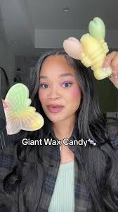 Giant Wax Candy Eating Experience: ASMR and Fun