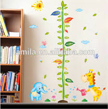 Fashion Kids Height Growth Chart Wall Sticker Giraffe Wall Chart For Baby Learning Height Measurement Kid Animals Buy Numbers Wall Charts For