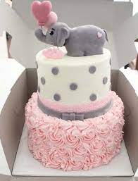 Trendy Baby Shower Girl Elephant Theme Birthday Party Ideas Ideas Elephant Baby Shower Cake Elephant Birthday Cakes Baby Shower Cupcakes