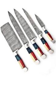 Custom Made Damascus Steel 7 Pcs Professional Kitchen Chef Etsy In 2020 Knife Set Kitchen Kitchen Knives Handmade Chef Knife