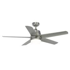 The integrated light kit is also beautiful, and will light up your outdoor area to make it perfect for night or day use. Fanimation Studio Collection Berlin 52 In Brushed Nickel Indoor Outdoor Downrod Ceiling Fan With Light Kit 5 Blade Lowes Com Ceiling Fan Ceiling Fan With Light Fan Light