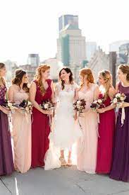 Karine And Pascal S Wedding In Montreal Wisconsin Pink Bridesmaid Dresses Fall Bridesmaid Dresses Red Bridesmaid Dresses