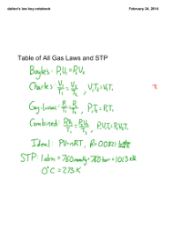V 2 = (p 1 v 1 t 2. Ideal Gas Law Worksheet