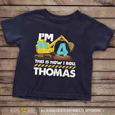 Birthday Shirt Ideas For 8 Year Old Boy Construction Birthday Shirt 4 Year Old Boys Personalized 4th Birthday Shirt Excavator Con Construction Birthday Shirt Construction Birthday Birthday Shirts