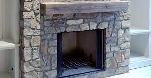 Simply put, stone fireplaces consist of either manufactured or natural materials. Field Ledge Stone Fireplace Veneer Rustic Wood Mantel Buechel Stone Buechel Stone