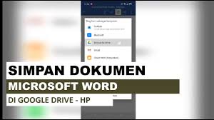 Word Di Hp Simpan Pdf Di Google Drive Youtube