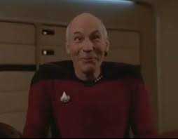 Captain Jean Luc Picard Funny Face Patrick Stewart In Star Trek The Next Generation Star Trek Captains Picard Star Trek Star Trek