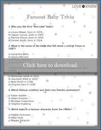 Displaying 39 questions associated with baby. Printable Baby Trivia Games To Liven Up Any Shower Lovetoknow