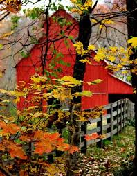 Items Similar To Barn In The Fall On Etsy Old Barns Red Barn Red Barns