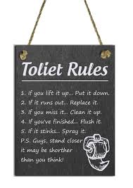 Funny Toilet Rules Signs Toilet Signage Funny Bathroom Signs Bathroom Signs
