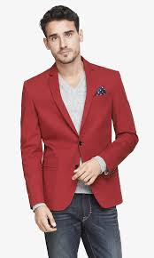 Men's slim fit suit separates. Express Does Colorful Men S Blazers Right The Fashionisto