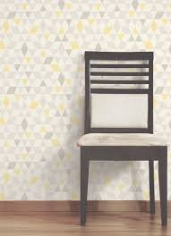 Grab Attention With This Fresh Geometric Print Wallpaper And Bring Spring Into Your Home For More In Bedroom Wall Colors Kitchen Wallpaper Living Room Designs