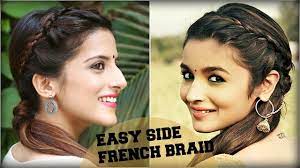 Cute Easy Everyday Side French Braid Ponytail For School College Alia Bhatt Indian Hairsty Side French Braids Cool Braid Hairstyles French Braid Ponytail