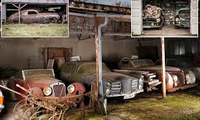 Barn finds reader james l. Treasure Trove Of Classic Cars Worth 12m Found On French Farm After 50 Years Daily Mail Online