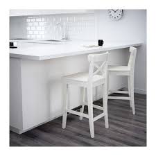 Ingolf White Bar Stool With Backrest 63 Cm Ikea Bar Stools Ikea Bar Ikea Barstools