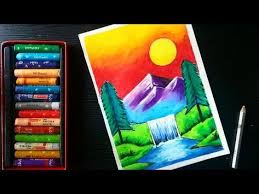 Sunset Waterfall Scenery Oil Pastel Drawing Oil Pastel Landscape Drawing Youtube Oil Pastel Landscape Oil Pastel Drawings Oil Pastel Colours Oil pastel drawing for beginners. sunset waterfall scenery oil pastel