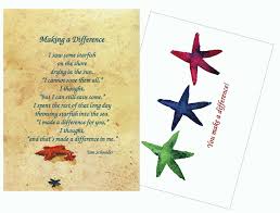 If you liked learning how to make flash cards, here are a few other homemade baby gift projects you might also enjoy Starfish Story Poem 25 Laminated Make A Difference Inspirational Recognition And Appreciation Greeting Cards Buy Online In Cape Verde At Capeverde Desertcart Com Productid 21456498