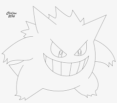 Check out coloring's art on deviantart. Gengar Lineart By Clidjan On Deviantart Gengar Coloring Pages Png Image Transparent Png Free Download On Seekpng
