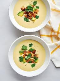 Cream Of Corn With Barbecue Tofu Ricardo Recipe In 2020 Recipes Tofu Ricardo Recipe