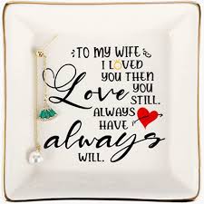 It looks cute and stylish. Buy Best Birthday Gifts For Wife Wife Gifts From Husband Happy Anniversary Wife Valentines Gift Mothers Day Christmas Wife Gifts For Her Ceramic Ring Dish Holder Jewelry Tray Trinket Dish Online