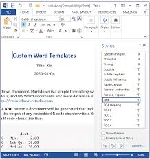Check spelling or type a new query. 8 1 Custom Word Templates R Markdown Cookbook