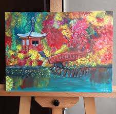 Art Nature Japan Painting Canvas Cardboard Acrylic Painting Japan Painting Art