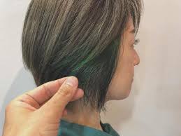 kaoru gotoさんはinstagramを利用しています インナーカラー グリーンとネイビー 外国人風カラー インナーカラー ショートボブ かわいい ヘアスタイル ヘアカラー マニパニ hair styles beauty hair