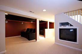 Many basements are small, taking up only a portion of a home's footprint. Theater Room In A Small Basement Remodel Klassisch Heimkino Newark Von Improve Or Move Houzz