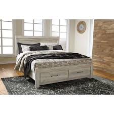 Liberty furniture avalon iii upholstered panel storage bed. Signature Design By Ashley Bellaby King Panel Bed With Storage Footboard Royal Furniture Panel Beds