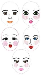 Rag Doll Face Set Doll Face Paint Rag Doll Pattern Rag Doll