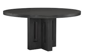 Russel Black Oak Round Dining Table Custom Wood Furniture Round Dining Table Round Dining