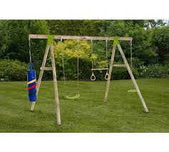 Buy Plum Capuchin Wooden Pole Swing Set Swings Argos Wooden Garden Swing Garden Swing Sets Wooden Garden