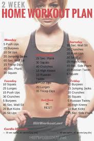 2 Week Workout Plan At Home Veckotraning Traningsplan Hemmatraning