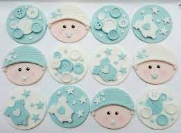12 X Baby Shower Cupcake Toppers Fondant Handmade Edible Boy Etsy Baby Shower Cupcake Toppers Baby Shower Cupcakes Baby Shower Cupcakes Neutral