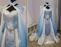 Deluxe zelda botw white dress including girdle, dress, belt, headwear, armbands and necklace. Blue Zelda Bridal Gown By Firefly Path On Deviantart Fantasy Gowns Fantasy Dress Pretty Dresses
