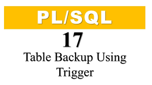Oracle Database Pl Sql Tutorial 17 Explaining How To Backup A Table Using Dml Triggers Sql Tutorial Pl Sql Sql