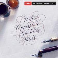 25 free calligraphy worksheets images. Which Copperplate Guideline Sheets To Use The 3 Best Options The Scratchy Nib Calligraphy By Juhi Chitra