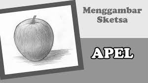 Belajar menggambar sketsa dengan model buah apel. Menggambar Sketsa Apel Youtube