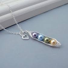 Birthstone Jewelry For Grandma Peapod Necklace Family Birthstone Necklace Peas In A Pod Silver Jewellery For Mother Grandma Gifts Personalised Peapod Jewellery Family Birthstone Necklace Heart Shaped Diamond Pendant Jewelry