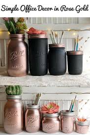 Simple Modern Home Decor Love This For My Office Organize Office Supplies In These Mason Jar Office Org Mason Jar Diy Mason Jar Crafts Mason Jar Decorations