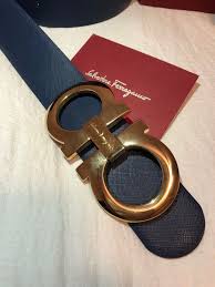 Black And Gold Ferragamo Belt Blue Black Salvatore Ferragamo Reversible Belt Gold Buckle 105 42 Fits 36 38 Belt Reversible Belt Ferragamo Belt