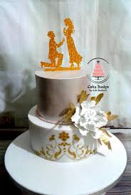 Before celebrate the wedding with wedding cakes, be sure also to give a special gift along with a special cake anyway. Engagement Cake Cake By Cake Design By Coin Bonheur Cakesdecor